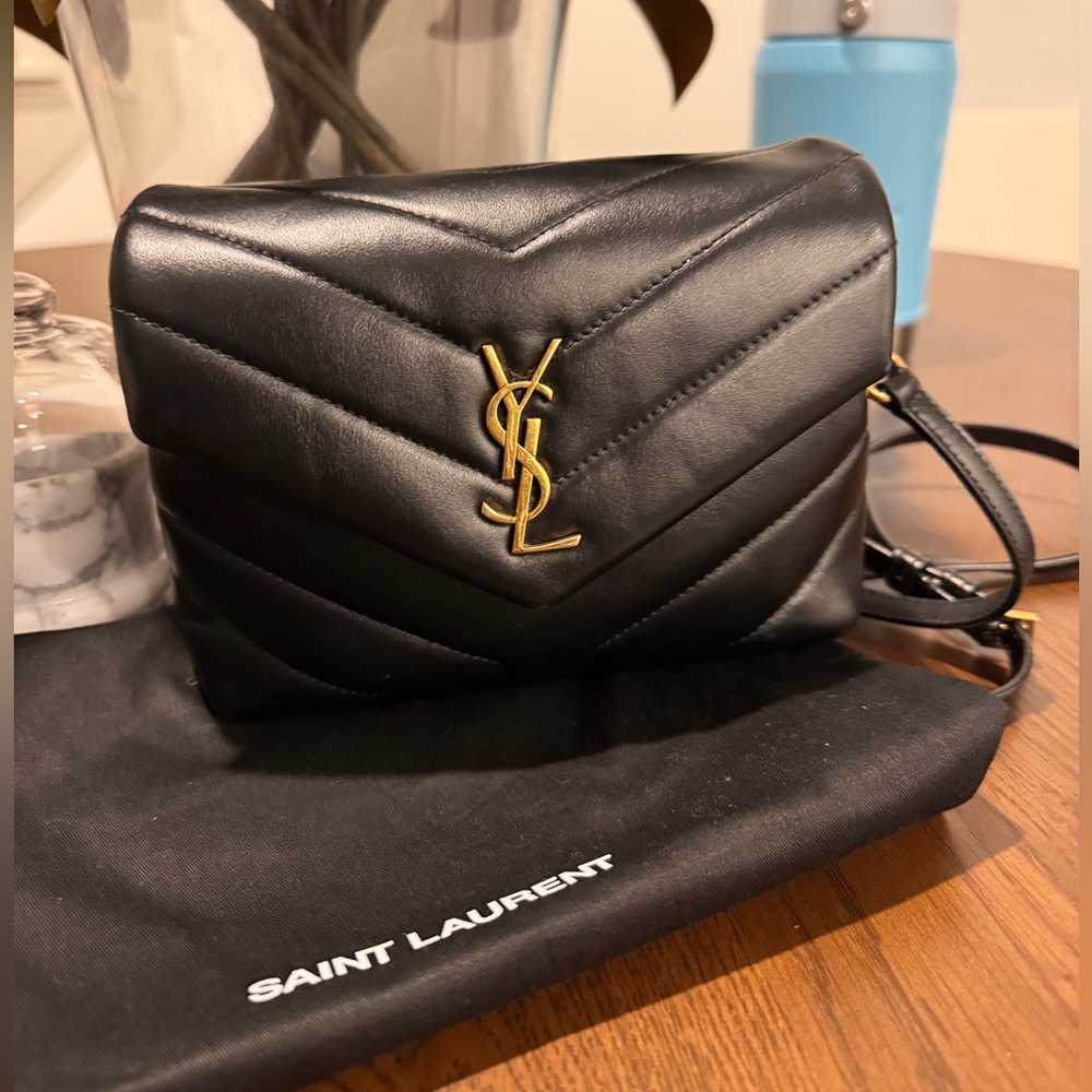 Saint Laurent Black Quilted Crossbody Bag